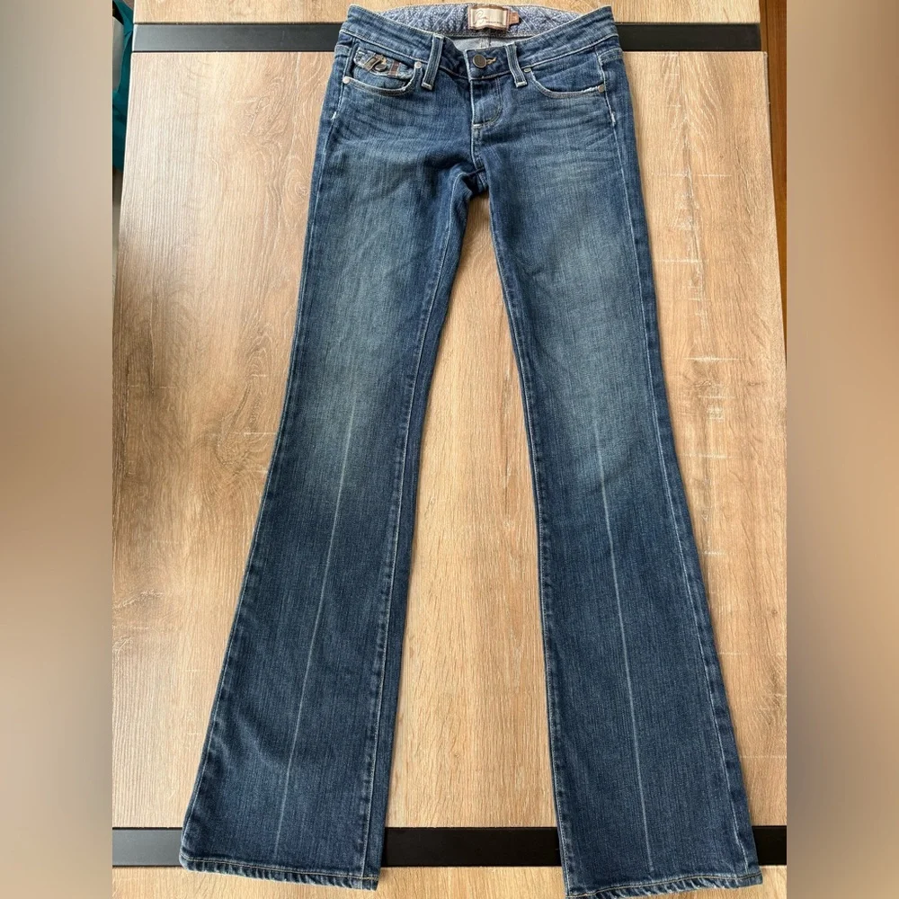 PAIGE Vintage Fairfax Blue Washed Flare‎ Jeans sz 25- Y2K